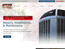 Tablet Screenshot of extremeairandelectric.com